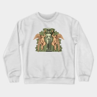 Caryatid with Acanthus and Annunciation Angels Crewneck Sweatshirt